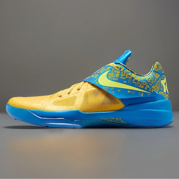 Nike Zoom KD 4 Scoring Title 2025 Blue Lemon Twist FZ5916-400 NBY Mens Size 11 - Picture 5 of 10